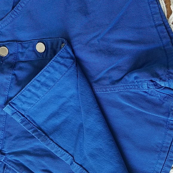 NWOT Zara High Waist Bright Blue Skorts - Picture 6 of 13